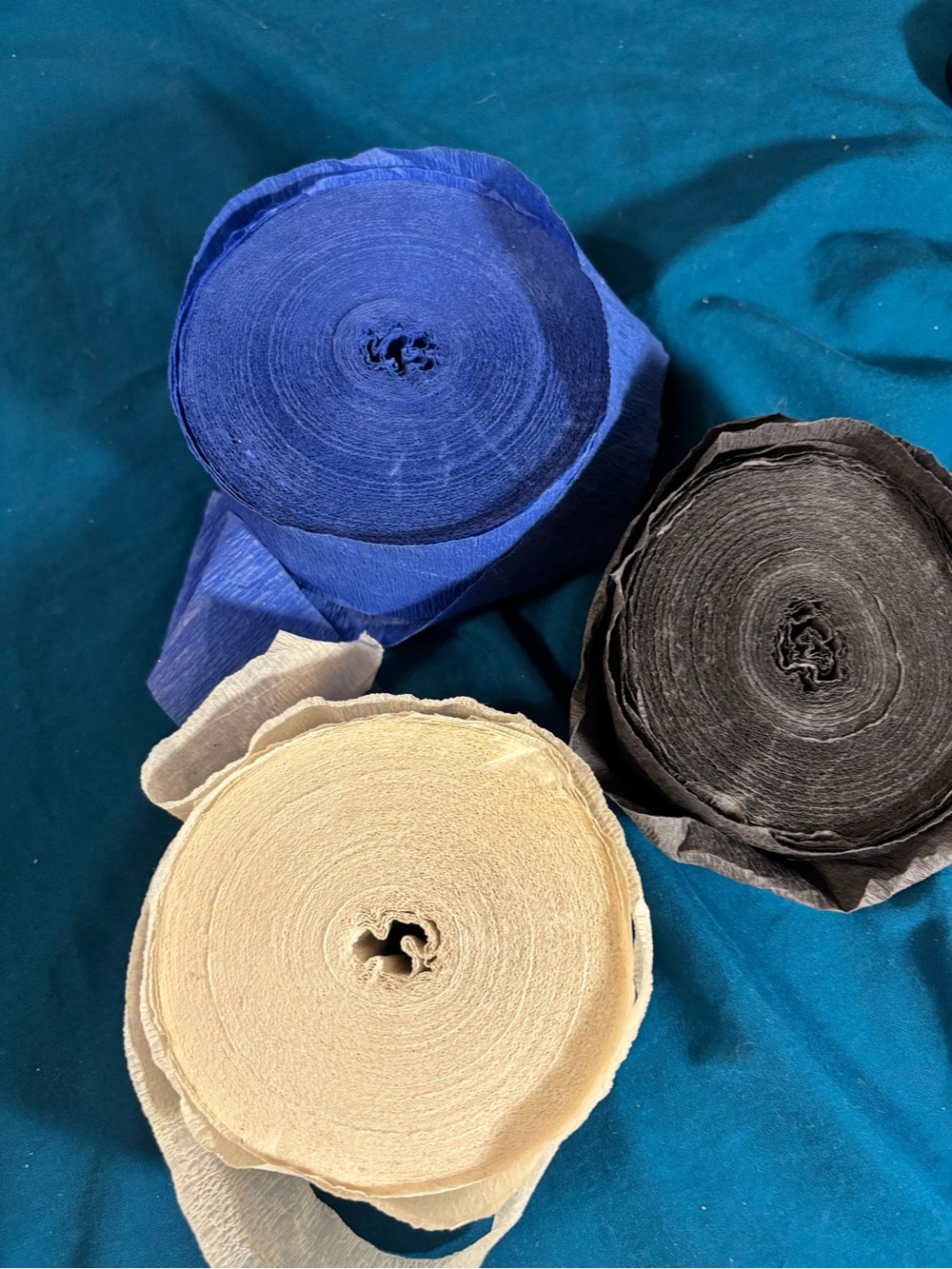 Blue, White & Black Birthday Streamer Ribbon Lot